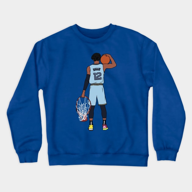 Ja Morant And The Rim Crewneck Sweatshirt by rattraptees